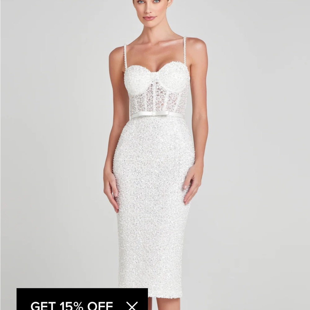 Nadine Merabi Amalia white dress